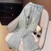 Women's Clothing High-Waisted Star Studded Rhinestone Flared Jeans Slimming Petite Look Platform Women's Denim Trendy Spring_mkmklike.com