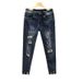2024 New High Quality Nine Point Trendy And Handsome Slim Fit Small Foot Jeans Men's Fashion Brand Slimming_mkmklike.com