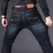 Men's Clothing New Elastic Plus Velvet Thickened High Waist Men's Jeans Men's Straight Loose Youth Men's Stall Clothing_mkmklike.com