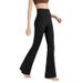 ✅Loose Flared High Waist Hip Lift Tummy Control Fitness Running Matte Pilates Women's Yoga Pants_mkmklike.com