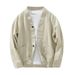 2406 Retro Cotton Linen Casual Jacket Men, Loose Fit, Chinese Style, Solid Color, Breathable, Plus Size, Ramie Stand_mkmklike.com