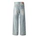 Washed Jeans Men's Versatile Straight Long Street Fashion American Style Distressed Loose Wide-Leg Dad Pants_mkmklike.com