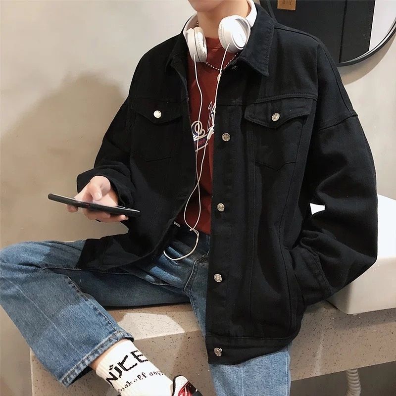 Loom Men's Denim Jacket Brand Ins European American Street Korean Style Trendy Cool Workwear Loose Super Popular CEC Top_mkmklike.com