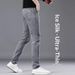 BOY Tencel Jeans Summer Thin Ice Silk Straight Versatile Men Business Casual Long Slim Fit Skinny Pants_mkmklike.com