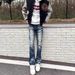 Men's Vintage Washed Blue Straight Leg Jeans – Distressed Retro Denim Pants (S-3XL, Relaxed Fit, Spring/Summer Casual Wear)_mkmklike.com