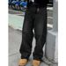 Men's American Retro Wide Leg Jeans Trendy Washed Distressed Loose Straight Leg Dad Jeans Street Style Cross Border Version_mkmklike.com