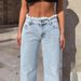 Women's High Waisted Raw Hem Flared Jeans - Loose Fit Street Style Denim Pants With Vintage Distressed Details_mkmklike.com