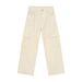 EF JEANS | 2024 New Vintage Simple Large Pocket Color Semi-elastic Waist Overalls Light Apricot Jeans_mkmklike.com