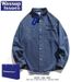 Washed Old Denim Shirt Men's Spring Korean Version Loose High-end Long-sleeved Tooling Shirt_mkmklike.com