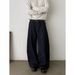 Vintage Raw Denim Jeans - Oversized Relaxed Fit Straight Leg Pants For Men & Women, Black & Blue Fashion Trends_mkmklike.com