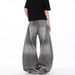 Men's Clothing Women's High Rise Curved Blade Jeans Stylish Splatter Paint Design Spring American Retro High Street Fashion Niche Couple Pants_mkmklike.com