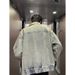 Men's Clothing Distressed Washed Jacket Handsome Denim Jacket Lapel Top_mkmklike.com