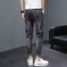 Summer Fashion Brand Casual Jeans Spring And Autumn Feet New Slim Fit Thin Nine Point Elastic Pants For Men_mkmklike.com