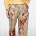Men's Mid Low Waist Baggy Jeans, European American Street Style Fashion Bear Graffiti Printed Denim Pants Ins Style_mkmklike.com