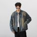 American Style Washed Vintage Nostalgic Blue Denim For Men Spring Autumn Trendy Loose Heavy Craft Cool Zipper Jacket Top_mkmklike.com