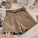 High Waist White Shorts For Women Spring Summer 2025 New Style Suit Wide Leg Pants Loose Versatile Fashion Casual_mkmklike.com