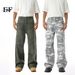 EF JEANS | 2025 Spring New Product Straight Loose Basic Camouflage Retro Washed Jeans Casual Pants_mkmklike.com
