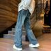 2026 Spring Summer American Trendy Jeans For Men, Loose Wide Leg Straight Baggy Denim Pants Plus Size_mkmklike.com