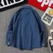 Light Ripe Style Spring And Autumn Clothes Top Korean Loose Long-sleeved Shirt Men's Trend Washed Denim Shirt_mkmklike.com