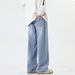 Men's Clothing Whiskered Straight Leg Jeans Retro Casual Long Pants Trendy Versatile For Teenagers_mkmklike.com
