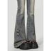 Retro High-waisted Micro-flared Jeans For Women, 2026 Summer Thin New Slim-fit Petite Popular Bootcut Pants_mkmklike.com