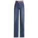 Slim-fit Wide-leg Jeans For Women, New Autumn Fashion, Stylish And Popular Pa, Thickened High-waisted Straight-leg_mkmklike.com