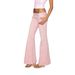 Women's Y2K Solid Color Low Rise Flared Jeans TK High Waist Floor Length Long Pants European And American Style_mkmklike.com