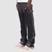 Men's Denim Overalls Mid Waist Elastic Patch Workwear Blue Gray Cotton Flared Pants High Street Style Casual Sports_mkmklike.com