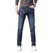 Pure High-End Men's Spring Straight Slim Long Pants 2025 Autumn And Winter New Elastic Business Casual Jeans_mkmklike.com