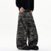 American Style Camouflage Wide-Leg Cargo Trendy Brand Men's Loose Fit Scimitar Pants Deconstructed Cut Denim Trousers_mkmklike.com