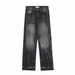Men's American High-Street Ripple Wash Jeans – Loose Fit Straight-Leg Denim Pants (Black, S-3XL)_mkmklike.com