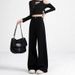 Black Wide-leg Jeans For Women, 2025 New Plus-size High-waisted, Loose-fitting, Slimming, Straight-leg, Flared,_mkmklike.com