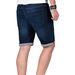 Big & Tall Men's Stretch Denim Shorts - 5-Inch Inseam Roll-Cuff Casual Summer Shorts With Elastic Waistband_mkmklike.com