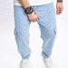 Men's Printed Jeans Straight Leg Pants Stretch Comfortable Cotton Denim Trousers For Casual Daily Wear_mkmklike.com