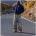 American Retro Jeans Loose Lazy Wind Embroidery Straight Pants Street Trend Splicing_mkmklike.com