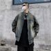 Retro Washed Vintage Denim Jacket, Loose Casual Zipper Jacket, Top_mkmklike.com