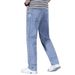 High-end Stretch Jeans Men's Spring And Autumn New Loose Straight Pants Youth Trend Versatile Casual Pants_mkmklike.com