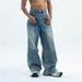 National Trend American Style Summer Loose Wide-Leg Jeans Unisex Hip-Hop Straight High Street_mkmklike.com