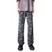 Workwear Camouflage Jeans Men American Style Wide Leg Straight High Street Trendy Brand Spring Autumn Work Pants_mkmklike.com
