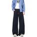 Unisex Wide-Leg Jeans – Relaxed Oversized Fit, Distressed Hem, Trendy Fall & Winter Fashion_mkmklike.com