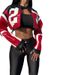 2024 Summer Women's New Fashion Motorcycle Color-Block Embroidery Patchwork Slim Leather Jacket Coat_mkmklike.com