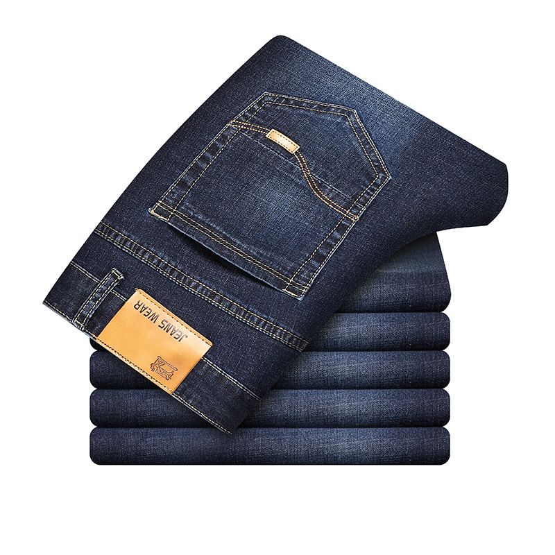 Jeans Men's Loose Straight Elastic Slim Fit Men's Casual Trousers Men's Clothing_mkmklike.com