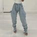 Women's Clothing Fashion Irregular Hollow Splicing Zipper Stretch Denim_mkmklike.com