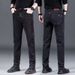 Men's High-Waisted Stretch Jeans - Relaxed Straight Leg Comfort Trousers For All-Day Wear_mkmklike.com
