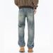 New Men's Jeans Loose Straight Harlan Retro Double Craft Washed Youth Large Size Trendy Brand Enlarged Fit Ten Miles Cocoa Rice Knowable Clothes_mkmklike.com