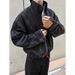 Deconstruction Of Niche Trendy Brands, Washed Heavy Industry Stand Up Collar, Loose Denim Jacket, Zipper Jacket_mkmklike.com