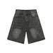 Men's Clothing Summer Ink Splashed Design Loose Wide Leg Black And Gray Jeans_mkmklike.com