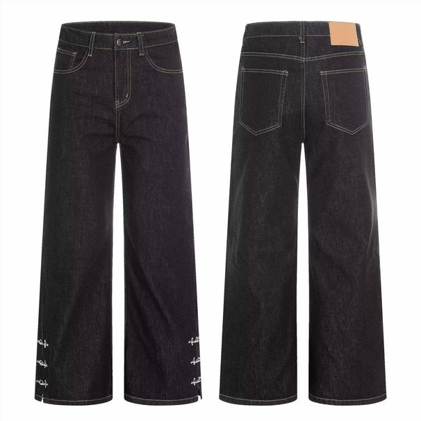 Vintage Distressed High-Waisted Flare Jeans For Men & Women – Retro Wide Leg Denim Pants With Stretch Comfort_mkmklike.com