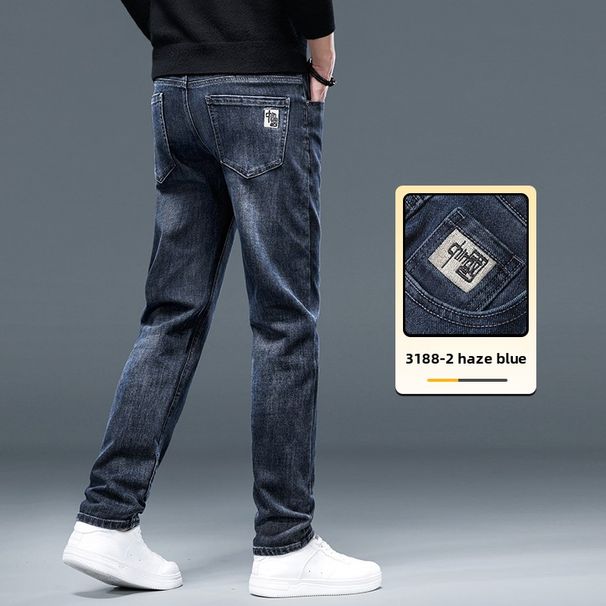 Jeans Men's Slim Fit Straight Pants Casual Long Pants Men's_mkmklike.com