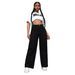 American-style Wide-leg Denim Pants For Women, 2025 Spring New Model, Washed, Loose, Slimming, Straight-leg,_mkmklike.com